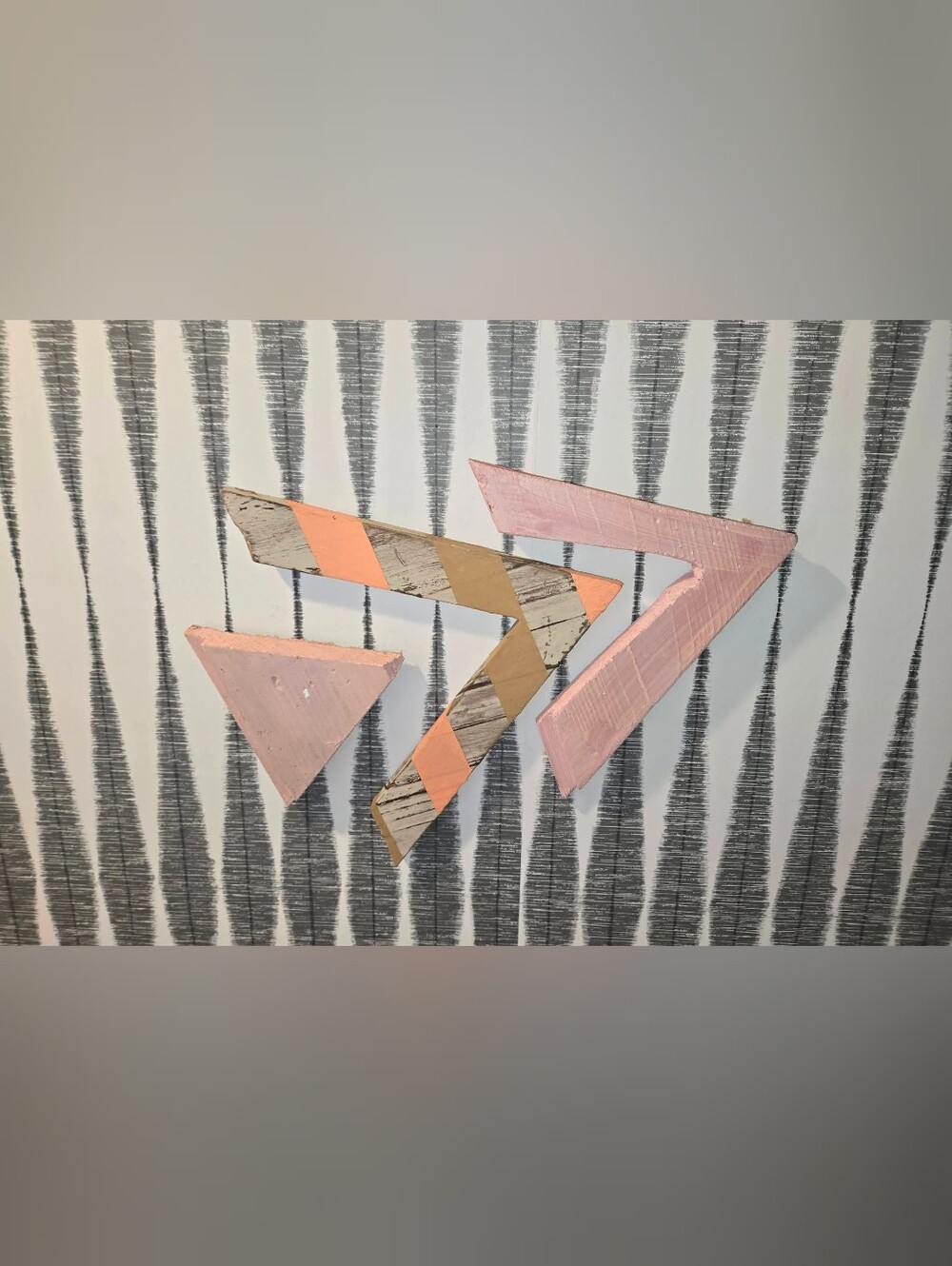 Abstract Geometric Wall Art - Pink, Peach & Tan Arrows Nursery Decor
